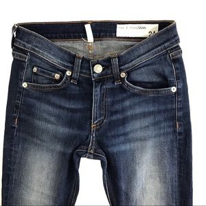 Rag & Bone Zipper Capri Blue Jeans Sz 24